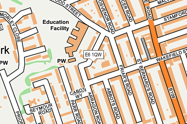 E6 1QW map - OS OpenMap – Local (Ordnance Survey)