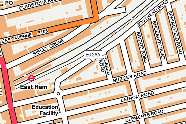 E6 2AA map - OS OpenMap – Local (Ordnance Survey)