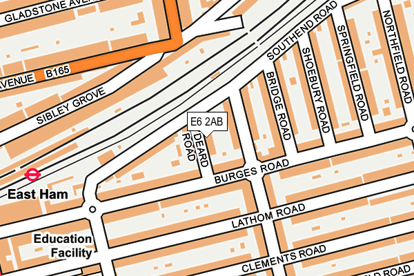 E6 2AB map - OS OpenMap – Local (Ordnance Survey)