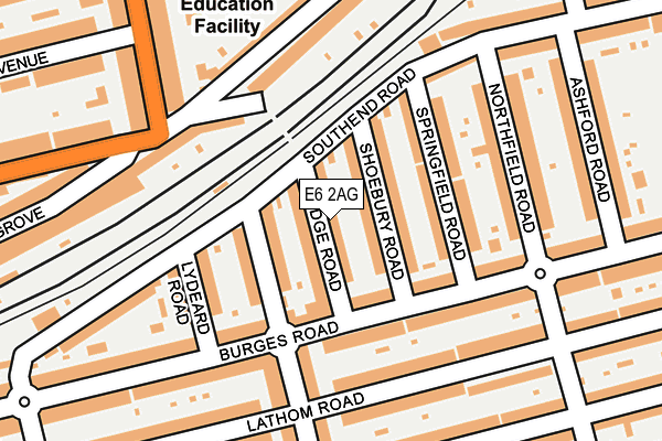 E6 2AG map - OS OpenMap – Local (Ordnance Survey)