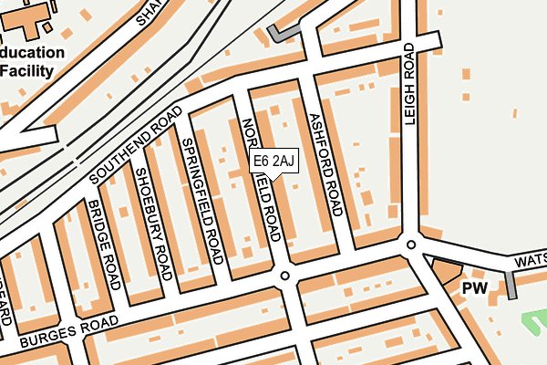 E6 2AJ map - OS OpenMap – Local (Ordnance Survey)