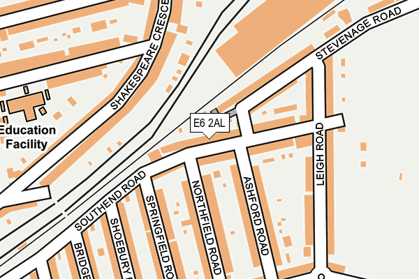 E6 2AL map - OS OpenMap – Local (Ordnance Survey)