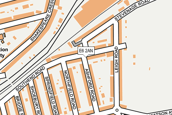 E6 2AN map - OS OpenMap – Local (Ordnance Survey)