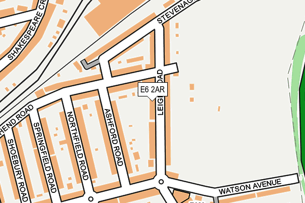 E6 2AR map - OS OpenMap – Local (Ordnance Survey)