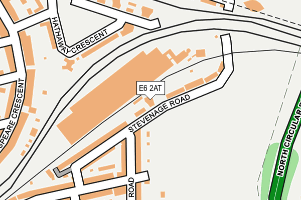 E6 2AT map - OS OpenMap – Local (Ordnance Survey)