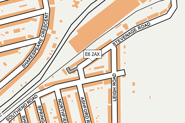 E6 2AX map - OS OpenMap – Local (Ordnance Survey)