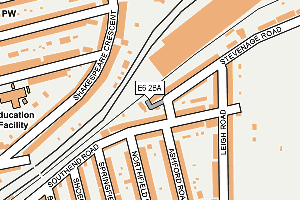 E6 2BA map - OS OpenMap – Local (Ordnance Survey)