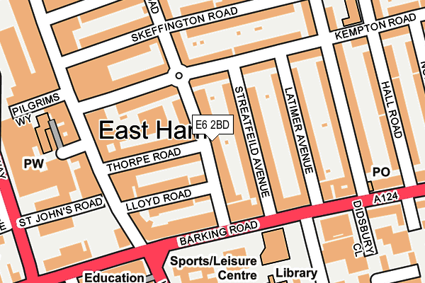 E6 2BD map - OS OpenMap – Local (Ordnance Survey)