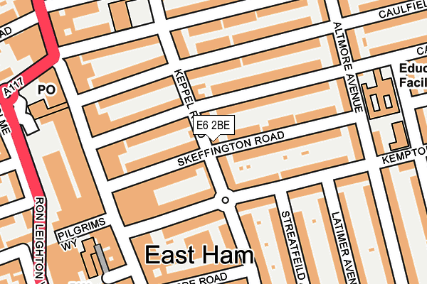 E6 2BE map - OS OpenMap – Local (Ordnance Survey)