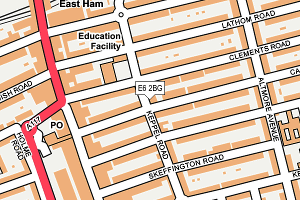 E6 2BG map - OS OpenMap – Local (Ordnance Survey)