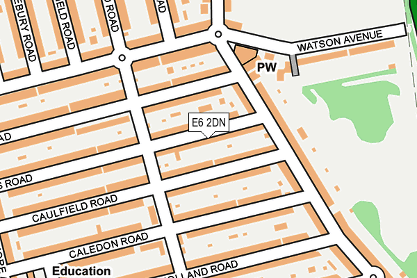 E6 2DN map - OS OpenMap – Local (Ordnance Survey)