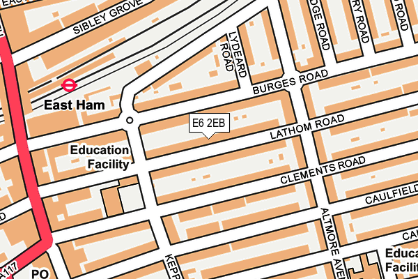 E6 2EB map - OS OpenMap – Local (Ordnance Survey)