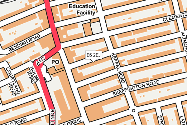 E6 2EJ map - OS OpenMap – Local (Ordnance Survey)