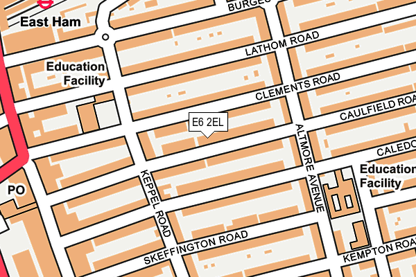 E6 2EL map - OS OpenMap – Local (Ordnance Survey)