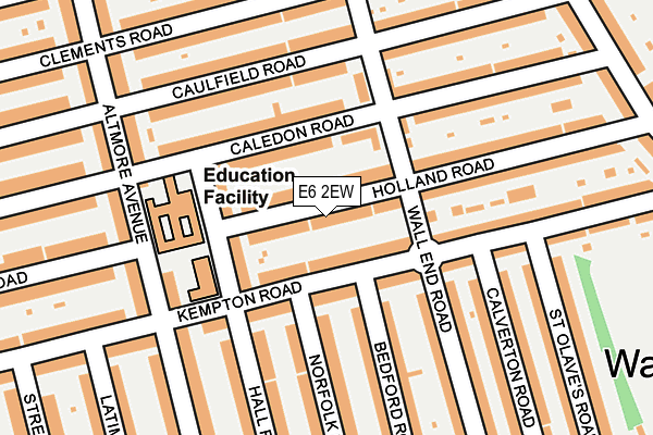 E6 2EW map - OS OpenMap – Local (Ordnance Survey)