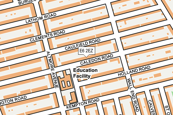 E6 2EZ map - OS OpenMap – Local (Ordnance Survey)