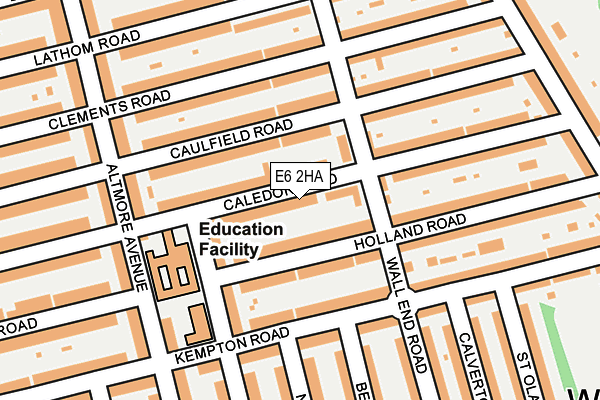 E6 2HA map - OS OpenMap – Local (Ordnance Survey)