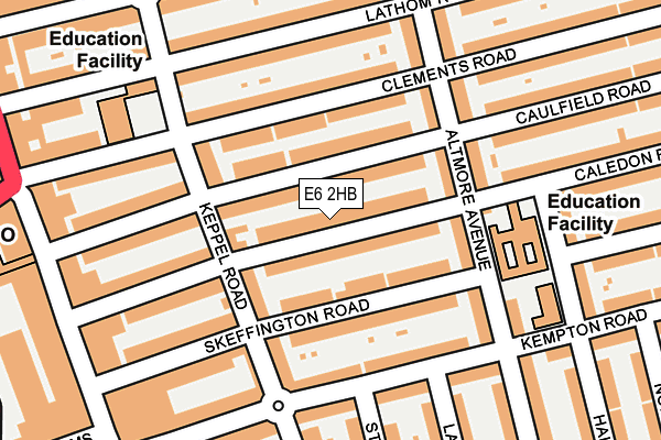 E6 2HB map - OS OpenMap – Local (Ordnance Survey)