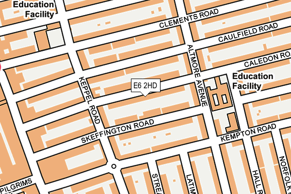 E6 2HD map - OS OpenMap – Local (Ordnance Survey)