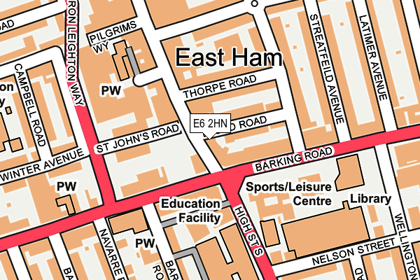 E6 2HN map - OS OpenMap – Local (Ordnance Survey)