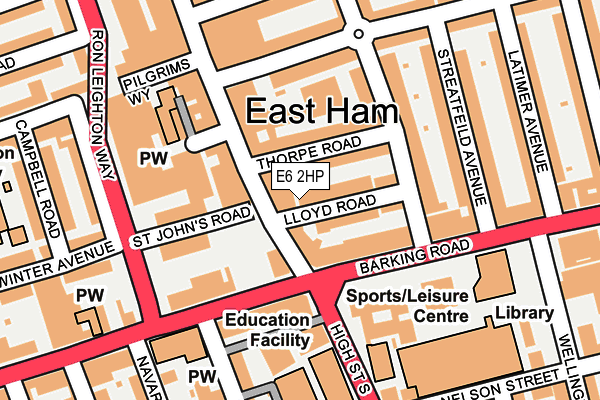 E6 2HP map - OS OpenMap – Local (Ordnance Survey)