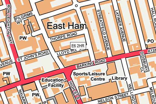 E6 2HR map - OS OpenMap – Local (Ordnance Survey)