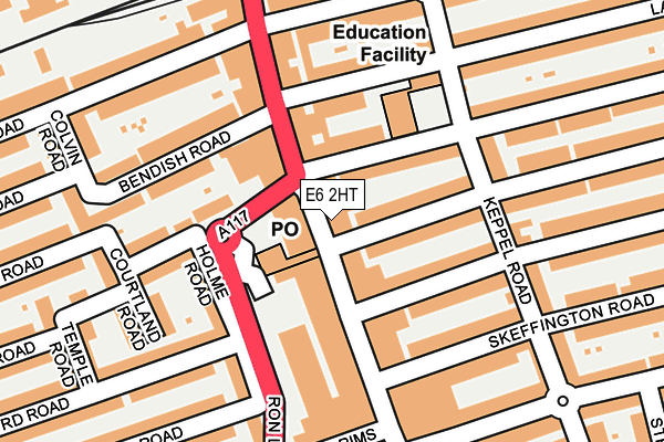 E6 2HT map - OS OpenMap – Local (Ordnance Survey)