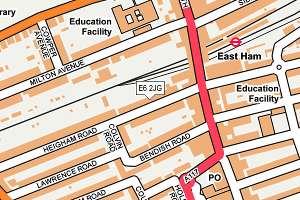 E6 2JG map - OS OpenMap – Local (Ordnance Survey)