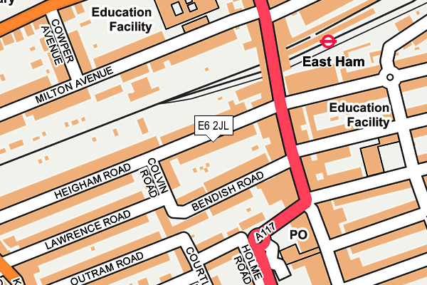 E6 2JL map - OS OpenMap – Local (Ordnance Survey)