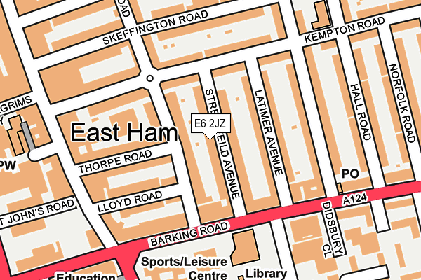 E6 2JZ map - OS OpenMap – Local (Ordnance Survey)