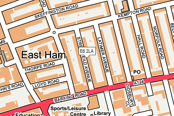 E6 2LA map - OS OpenMap – Local (Ordnance Survey)