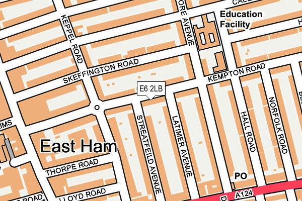 E6 2LB map - OS OpenMap – Local (Ordnance Survey)