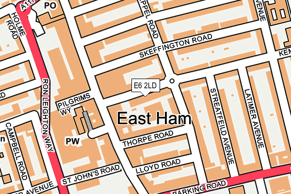 E6 2LD map - OS OpenMap – Local (Ordnance Survey)
