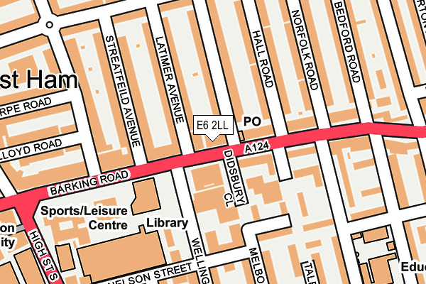 E6 2LL map - OS OpenMap – Local (Ordnance Survey)