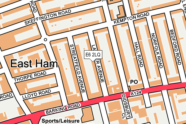 E6 2LQ map - OS OpenMap – Local (Ordnance Survey)