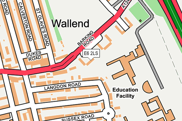 E6 2LS map - OS OpenMap – Local (Ordnance Survey)