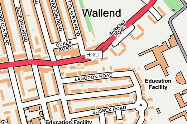 E6 2LT map - OS OpenMap – Local (Ordnance Survey)