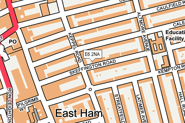 E6 2NA map - OS OpenMap – Local (Ordnance Survey)