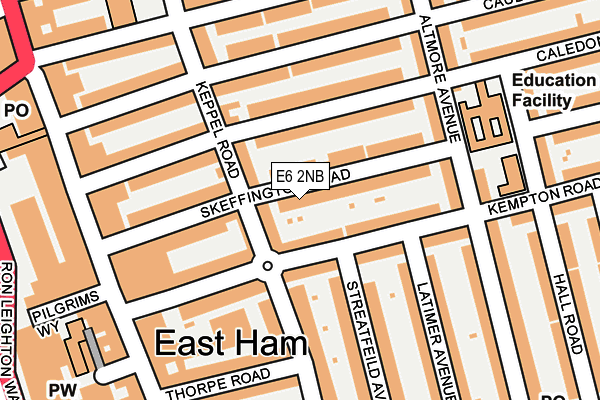 E6 2NB map - OS OpenMap – Local (Ordnance Survey)