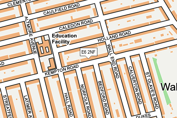 E6 2NF map - OS OpenMap – Local (Ordnance Survey)