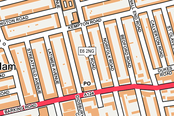 E6 2NG map - OS OpenMap – Local (Ordnance Survey)