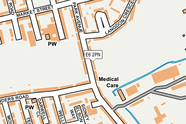 E6 2PN map - OS OpenMap – Local (Ordnance Survey)