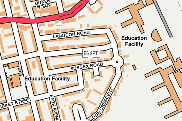 E6 2PT map - OS OpenMap – Local (Ordnance Survey)