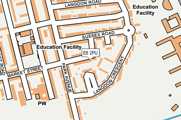 E6 2PU map - OS OpenMap – Local (Ordnance Survey)