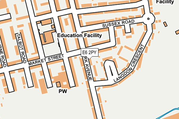 E6 2PY map - OS OpenMap – Local (Ordnance Survey)