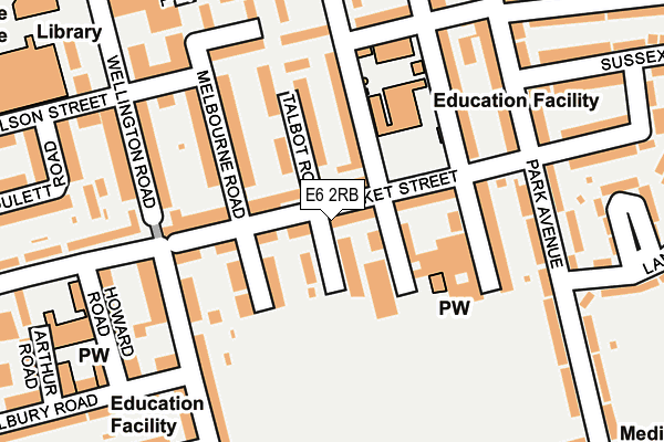 E6 2RB map - OS OpenMap – Local (Ordnance Survey)