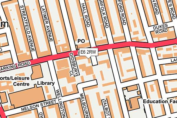 E6 2RW map - OS OpenMap – Local (Ordnance Survey)