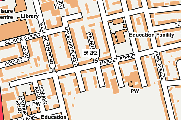 E6 2RZ map - OS OpenMap – Local (Ordnance Survey)