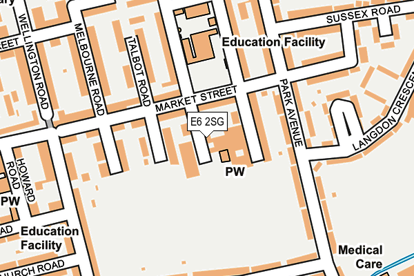 E6 2SG map - OS OpenMap – Local (Ordnance Survey)