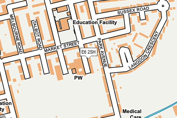 E6 2SH map - OS OpenMap – Local (Ordnance Survey)